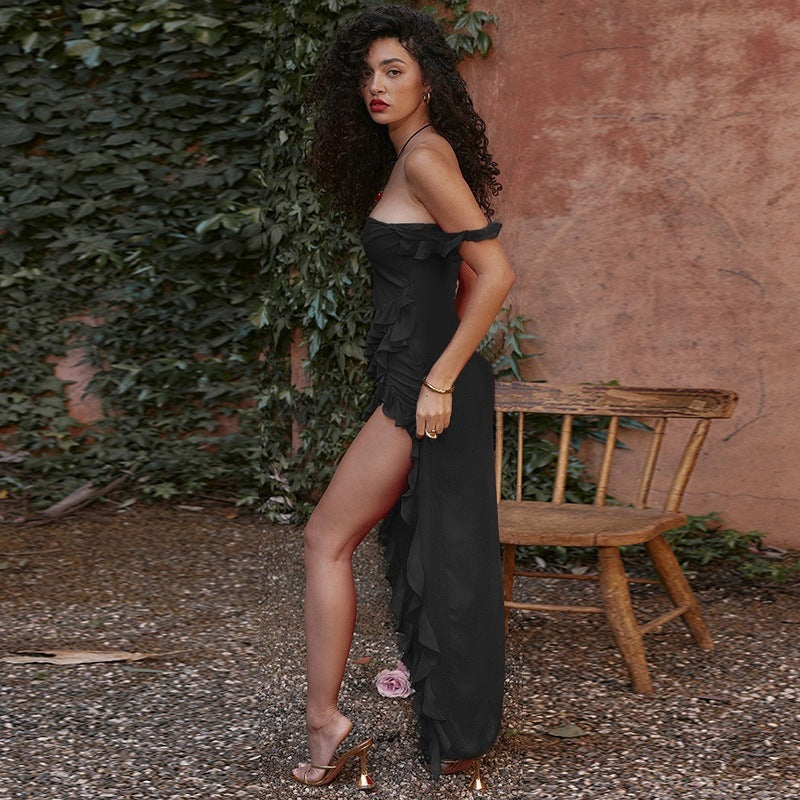 Ariela | Vestido Largo Con Volantes
