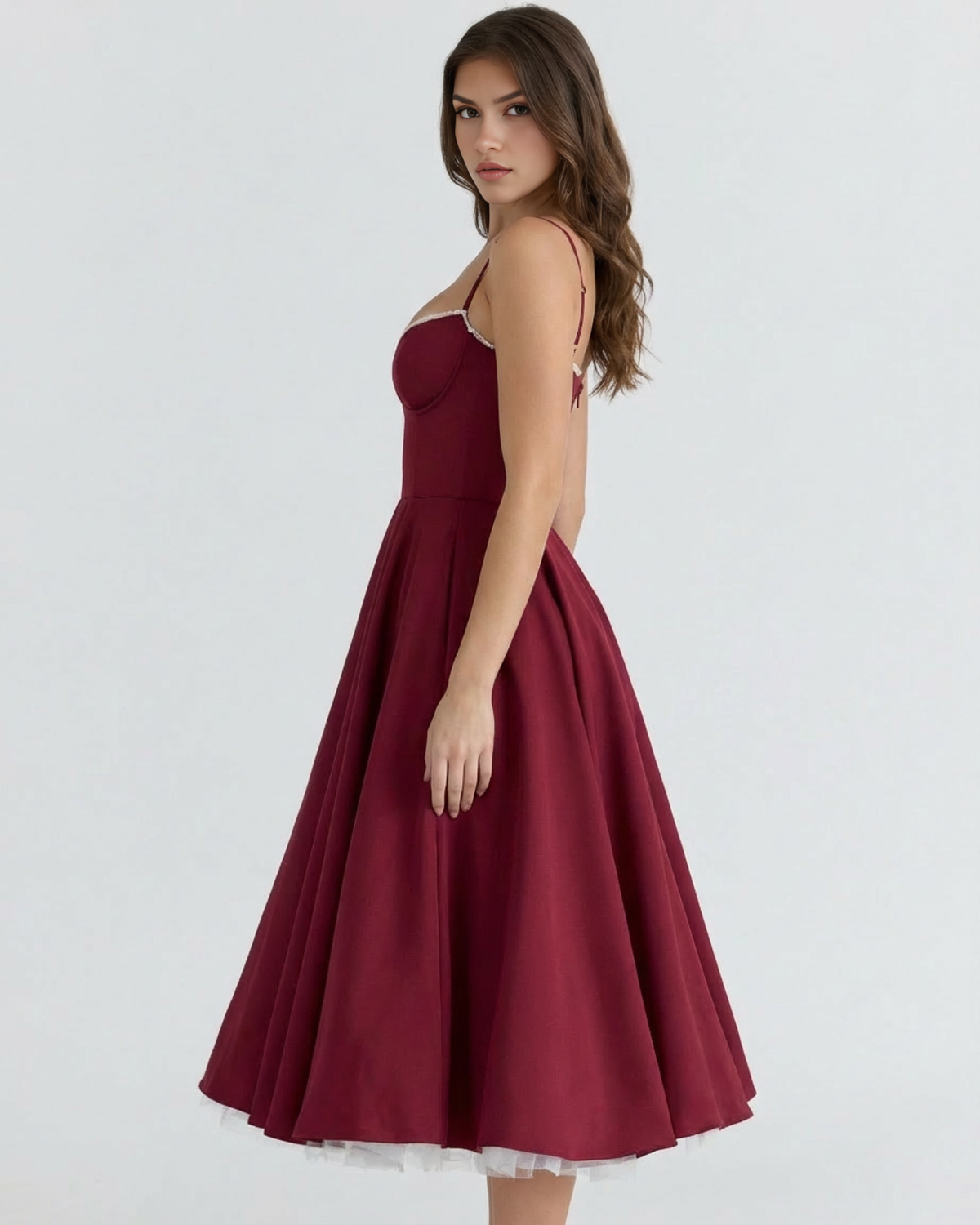 Selene | Falda midi vaporosa