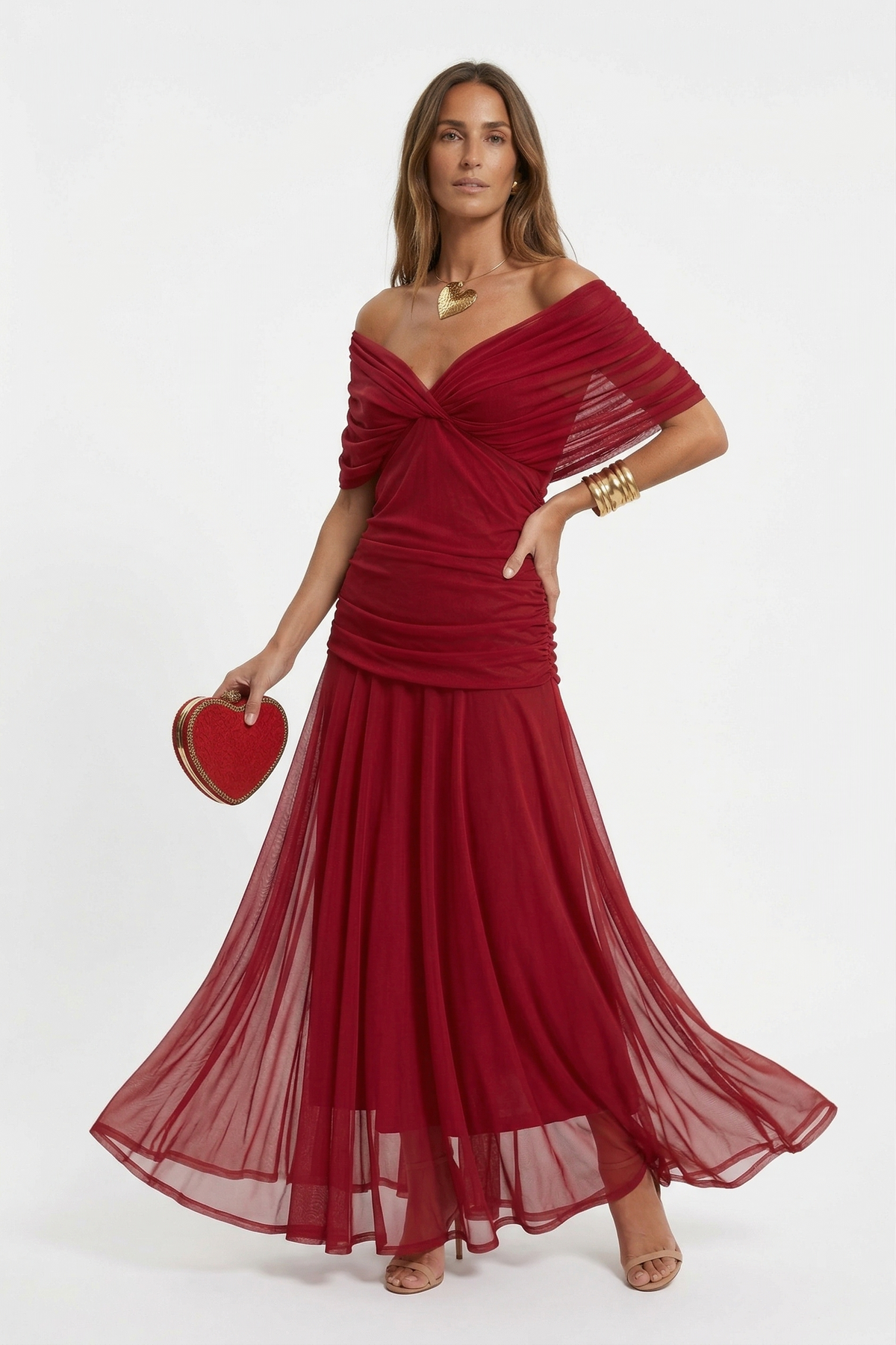Vestido Largo Con Escote V