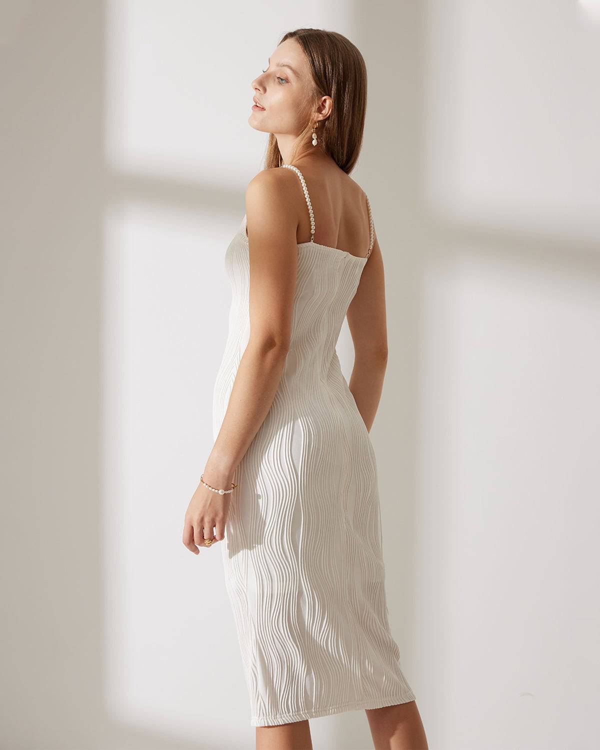 Festa | Vestido con textura ondulada