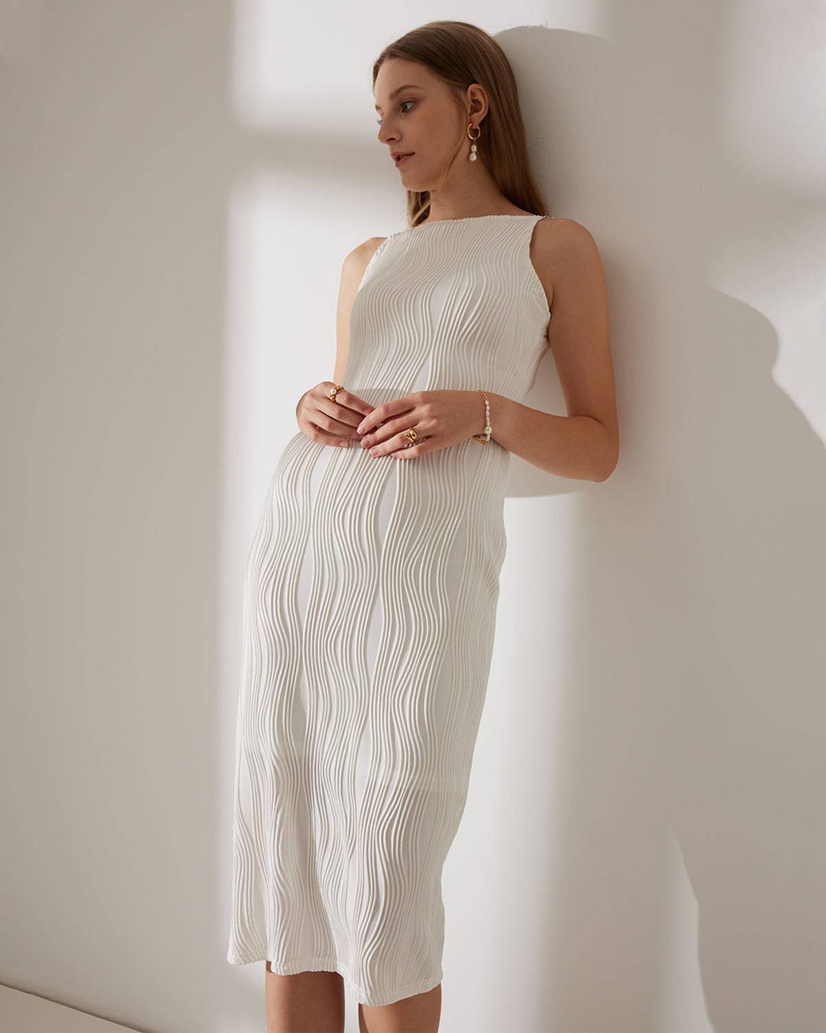 Festa | Vestido con textura ondulada