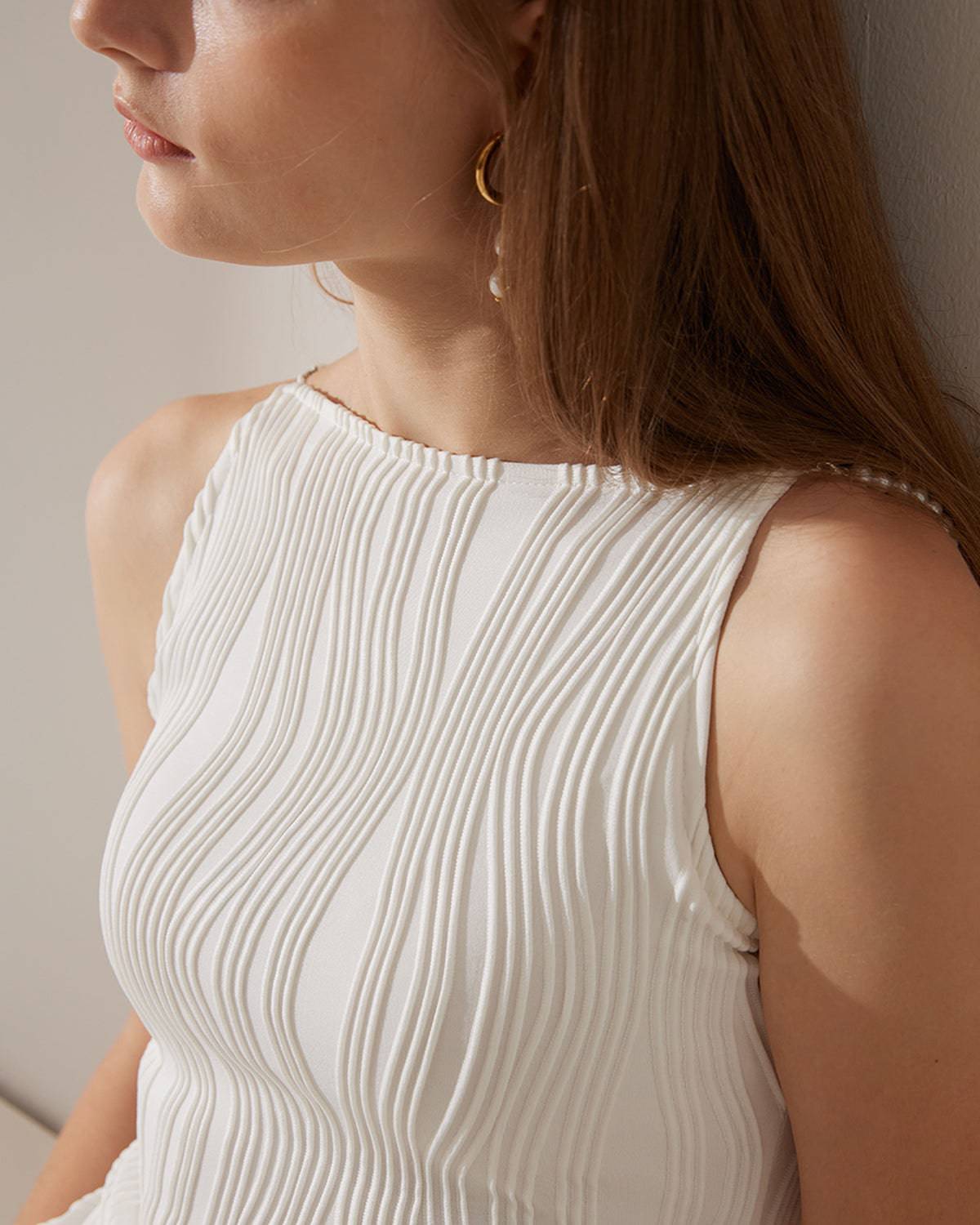 Festa | Vestido con textura ondulada