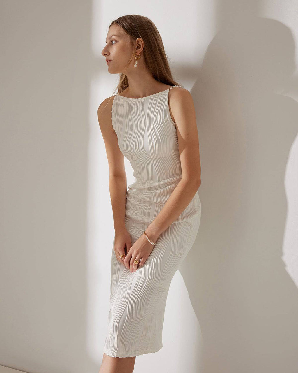 Festa | Vestido con textura ondulada