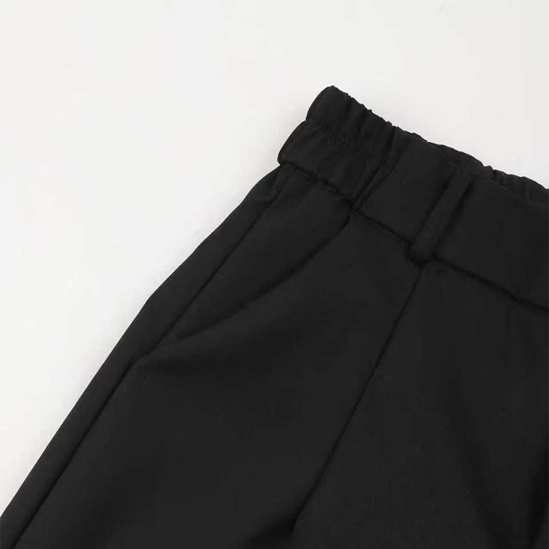 Pantalones de traje de mujer con cintura alta